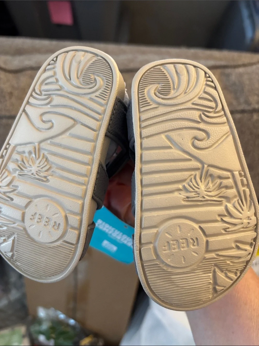 Reef Kids Gray Sandal with Teal Accent - Little Water Beachy